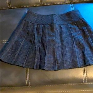 Dark gray plaid mini skirt
